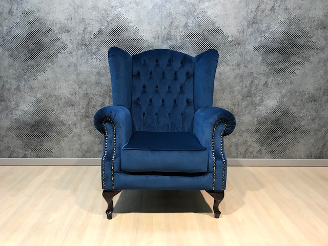 WINGBACK ARM CHAIR - FABRIC TUFFED BACK - Image 2