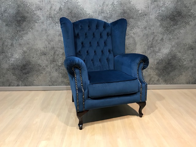 WINGBACK ARM CHAIR - FABRIC TUFFED BACK - Image 3