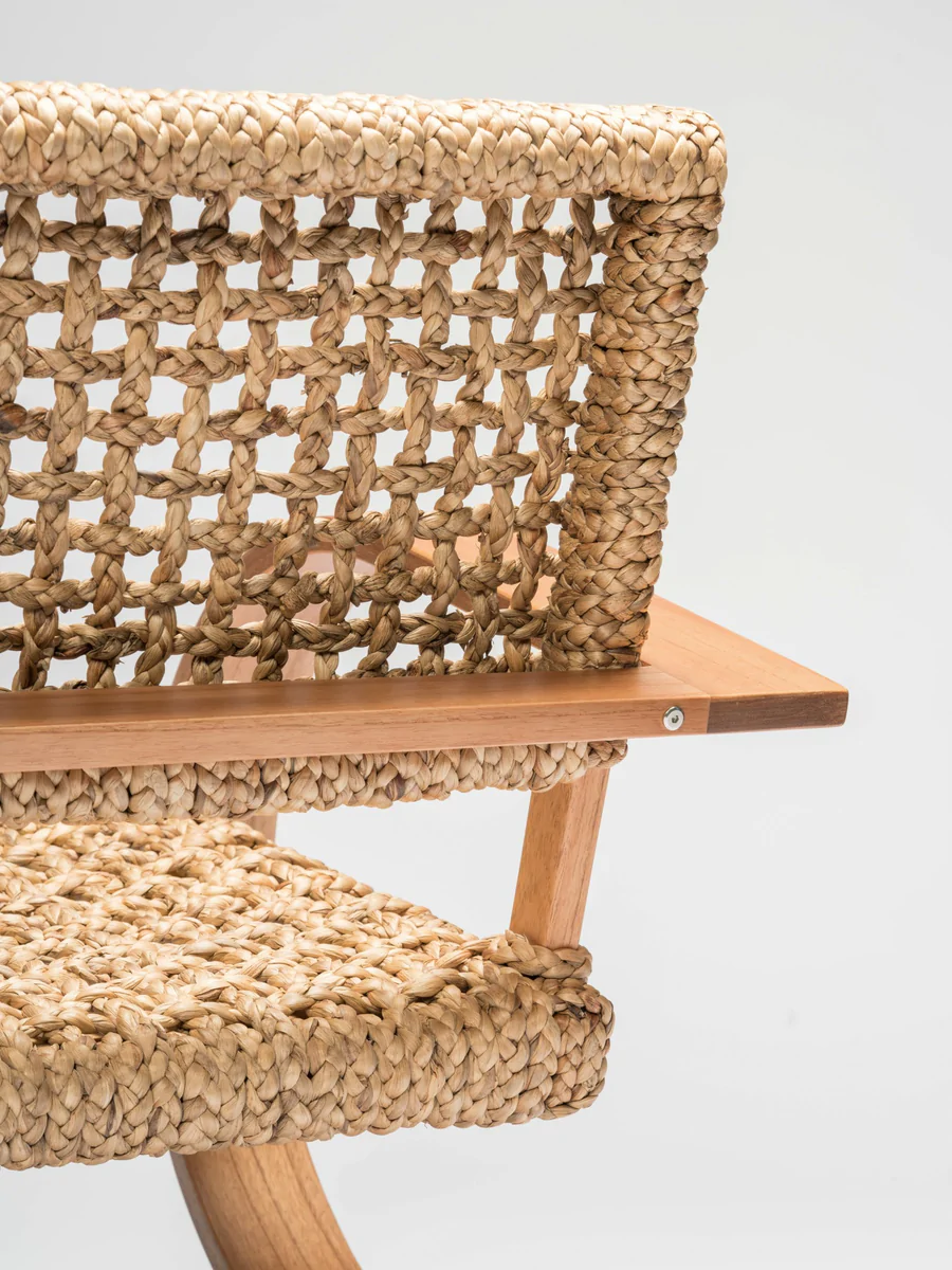 FRENCH MODENIST ARMCHAIR - WATER HYACINTH - Image 7